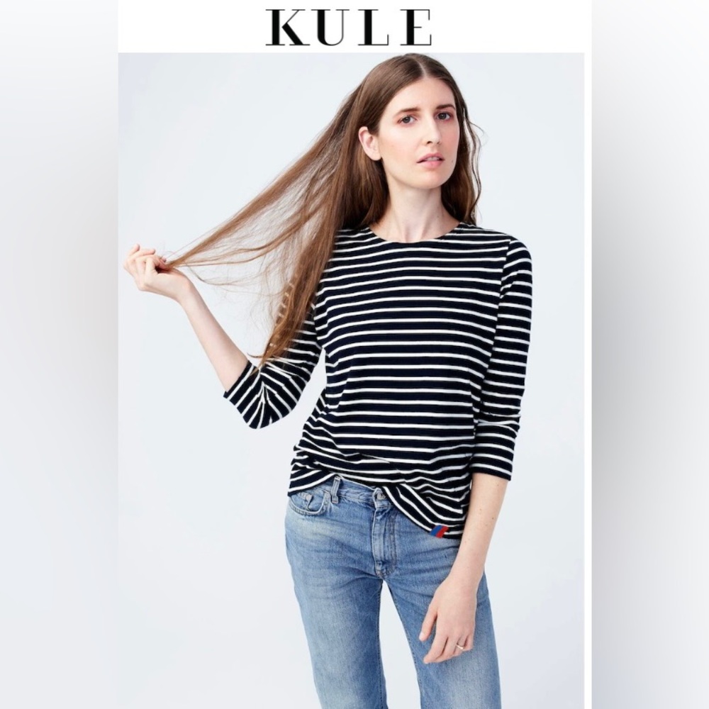 KULE - The Classic 3/4 length sleeved striped shirt - Picture 2 of 9